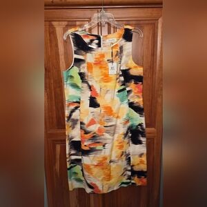 Calvin Klein Multicolor Abstract Dress